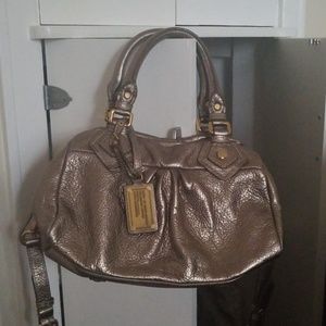 Gold, shimmery handbag